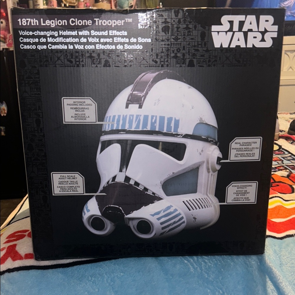 Star Wars White and Blue Clone Trooper Helmet